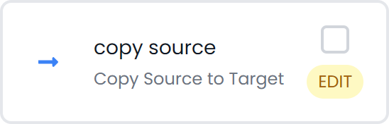Copy source to target (light)