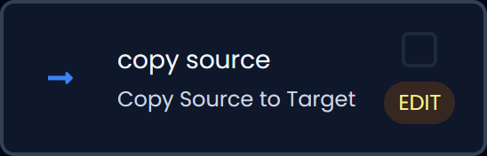 Copy source to target (dark)