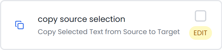 Copy selected text from source to target (light)