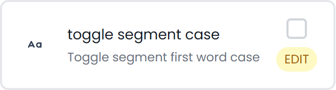 Toggle segment first word case (light)