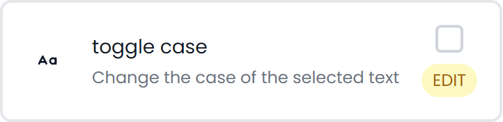 Change case of selected text (light)