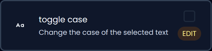 Change case of selected text (dark)