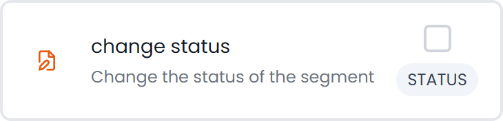 Change segment status (light)
