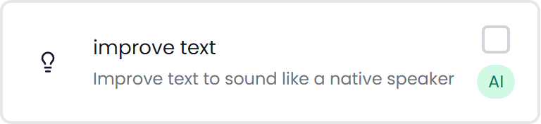 Improve text (AI) (light)