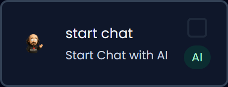 Start chat with AI (dark)